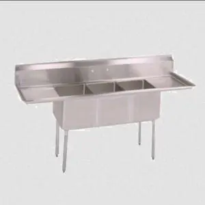 Sink 3 compartment w/2 drain boards John Boos