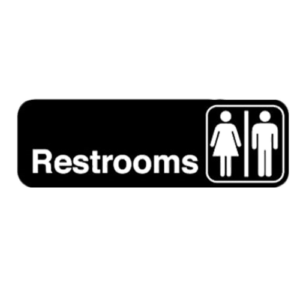 Restrooms Sign