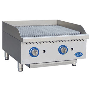 Gas Charbroiler, radiant, countertop, 24'' wide, heavy duty reversible