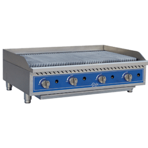 Gas Charbroiler, radiant, countertop, 48'' wide, heavy duty reversible