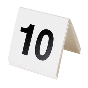 Table Tents 1 through 25