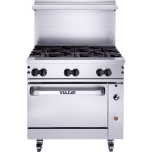 Endurance Restaurant Range, gas, 36'', (6) 30,000 BTU burners, lift-of