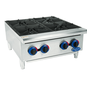 Chefmate 24'' Hot Plate, (4) burners, heavy-duty cast iron grates, 25,