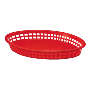 Serving Basket large oval Red