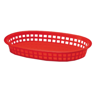 Serving Basket large oval Red