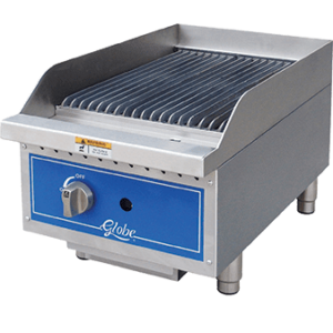 Gas Charbroiler, radiant, countertop, 15'' wide, heavy duty reversible