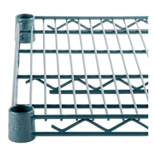 Shelf, wire, 18'' x 24'', green epoxy finish with chromate substrate, 